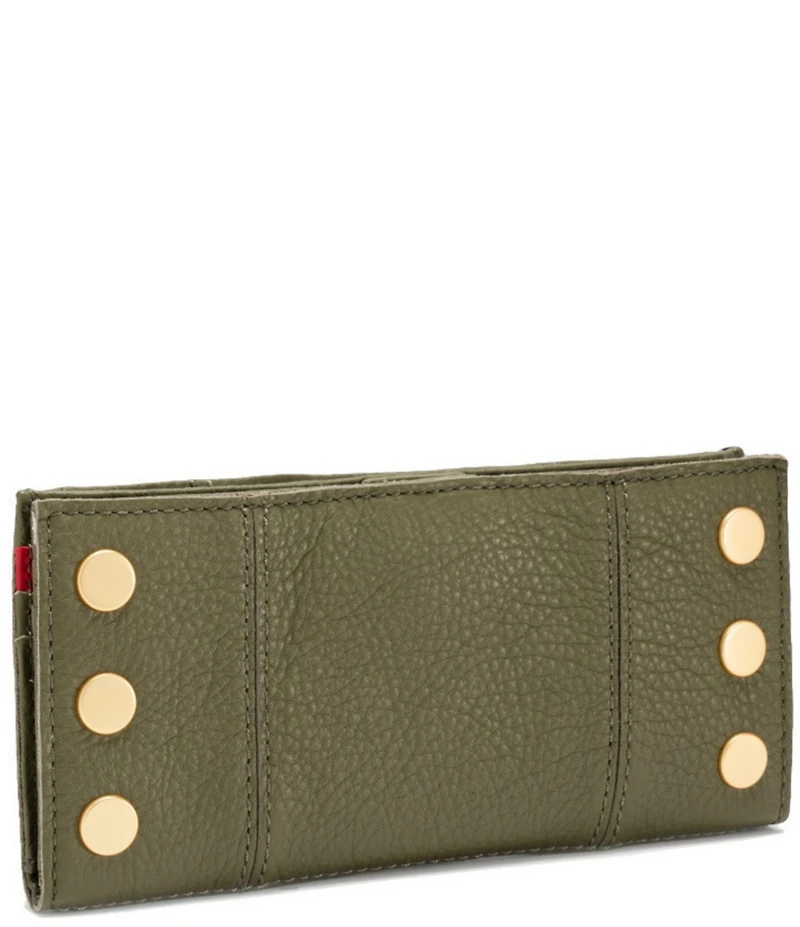 Hammitt 110 North Pebble Leather Gold Studded Checkbook Wallet