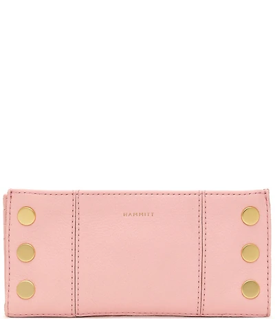 Hammitt 110 North Pebble Leather Gold Studded Checkbook Wallet