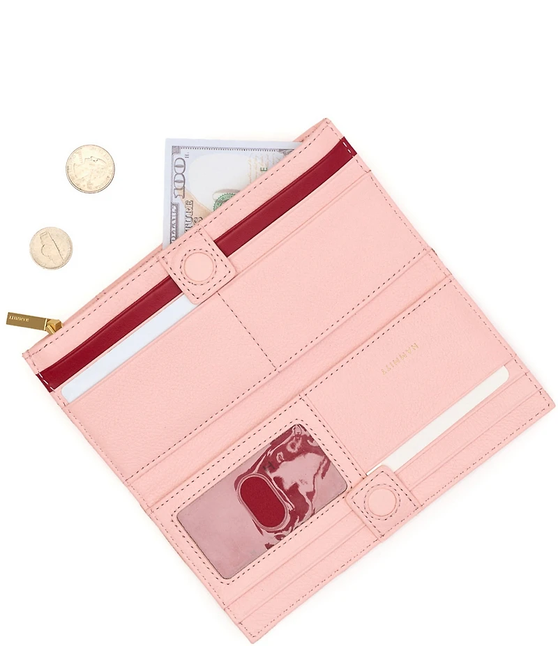 Hammitt 110 North Pebble Leather Gold Studded Checkbook Wallet