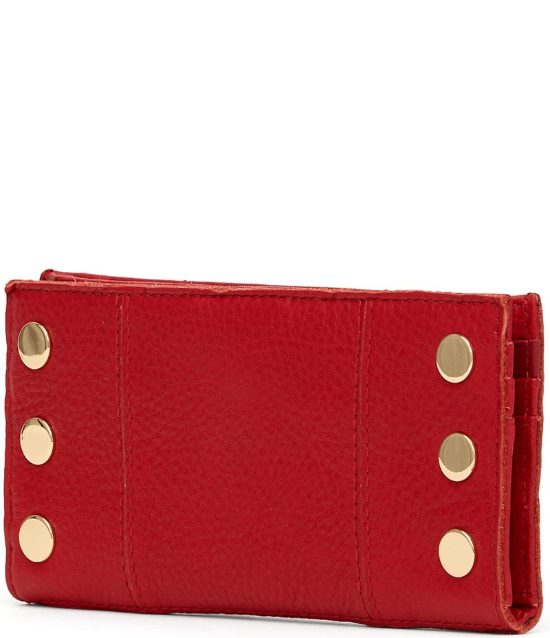 Hammitt 110 North Pebble Leather Gold Studded Checkbook Wallet