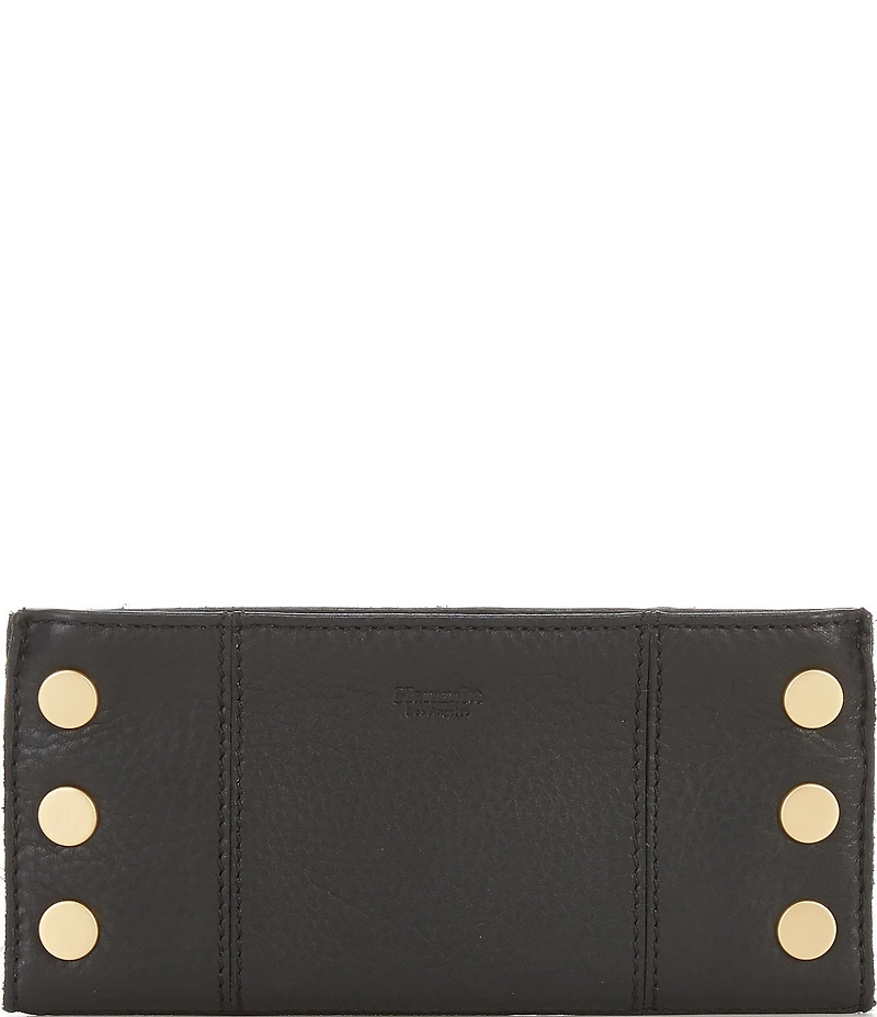 Hammitt 110 North Pebble Leather Gold Studded Checkbook Wallet