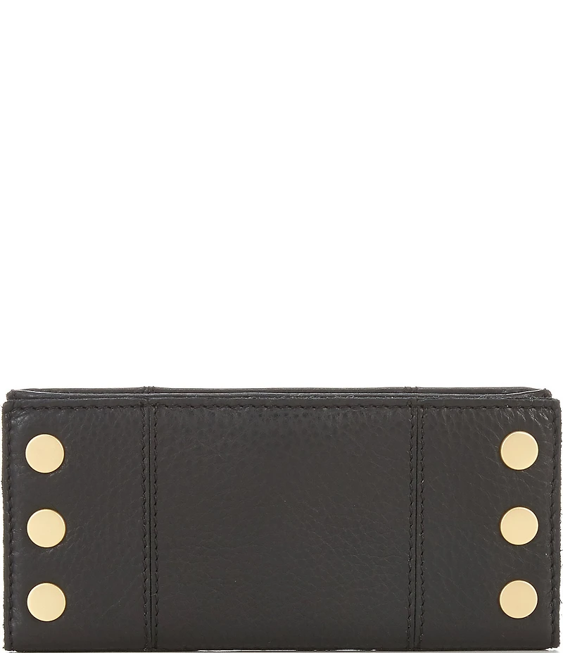 Hammitt 110 North Pebble Leather Gold Studded Checkbook Wallet