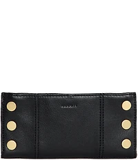 Hammitt 110 North Pebble Leather Gold Studded Checkbook Wallet