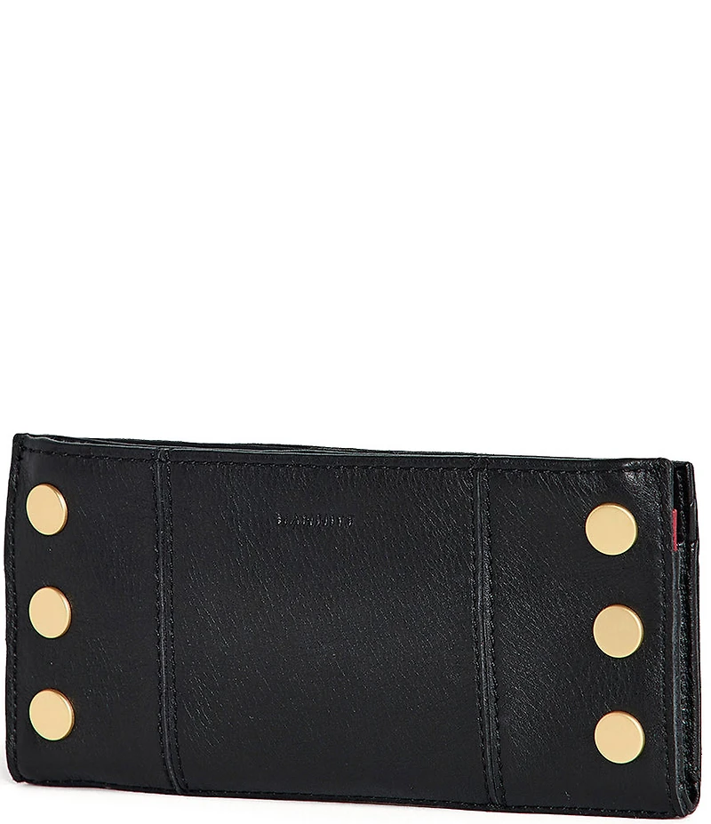 Hammitt 110 North Pebble Leather Gold Studded Checkbook Wallet