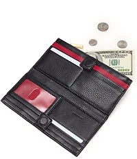 Hammitt 110 North Pebble Leather Gold Studded Checkbook Wallet