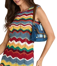Hammitt Beverly Medium Denim Shoulder Bag