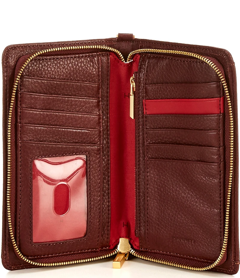 Hammitt Bryant Gold Studded Continental Wristlet Wallet