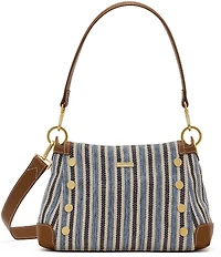 Hammitt Bryant Medium Cabana Blue Jute Studded Shoulder Bag