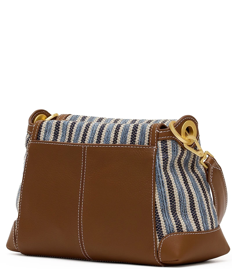 Hammitt Bryant Medium Cabana Blue Jute Studded Shoulder Bag