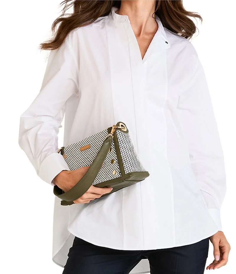 Hammitt Bryant Medium Meadow Contrast Trim Shoulder Bag