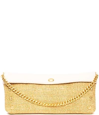 Hammitt Calla Lilly White Raffia Invitation Clutch