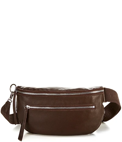 Hammitt Charles Brushed Silver Large Belt Bag