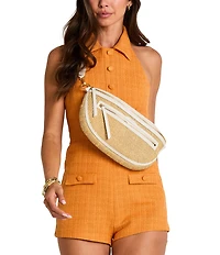 Hammitt Charles Raffia Large Sling Belt Bag