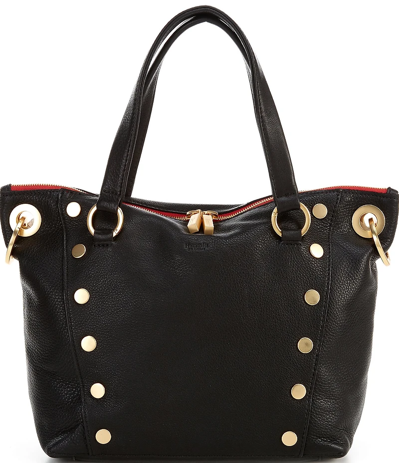 Hammitt Daniel Pebble Leather Gold Studded Medium Satchel Bag