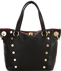 Hammitt Daniel Pebble Leather Gold Studded Medium Satchel Bag