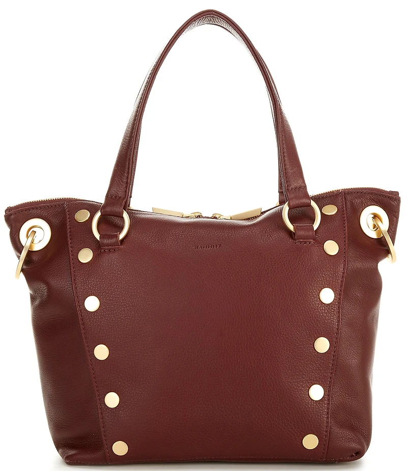 Hammitt Daniel Pebble Leather Gold Studded Medium Satchel Bag