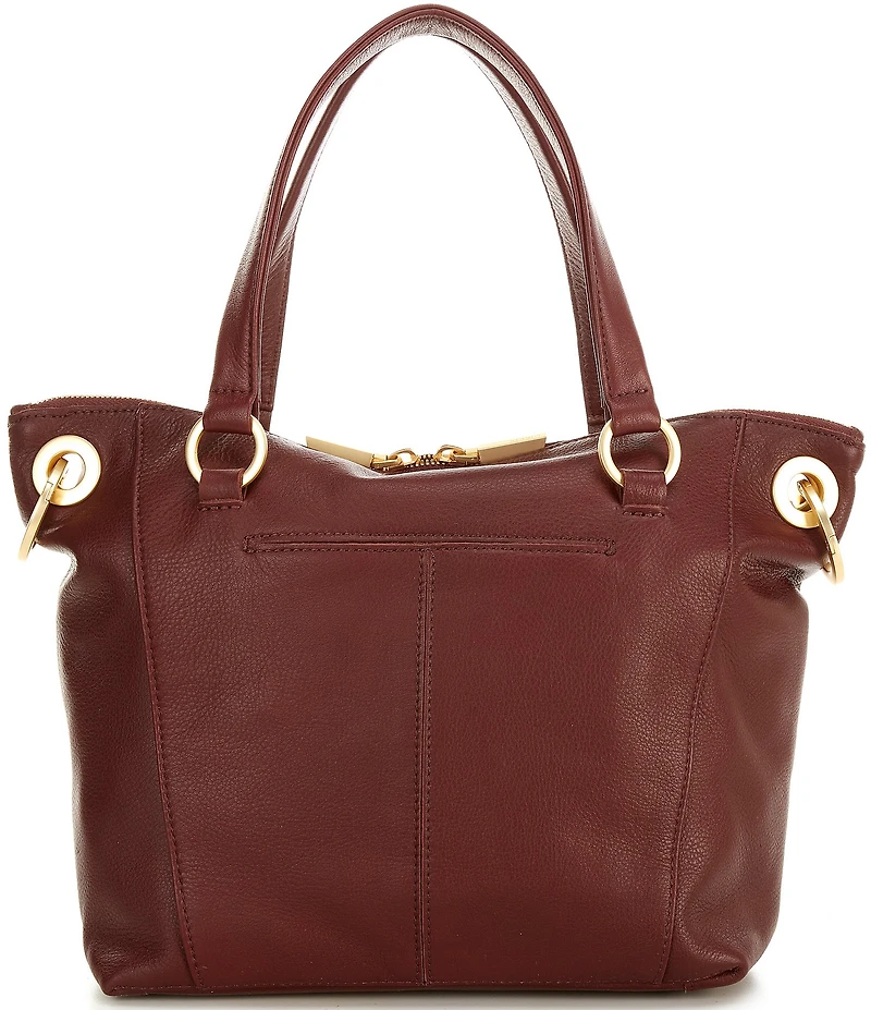 Hammitt Daniel Pebble Leather Gold Studded Medium Satchel Bag