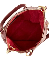 Hammitt Daniel Pebble Leather Gold Studded Medium Satchel Bag