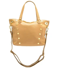 Hammitt Daniel Pebble Leather Gold Studded Medium Satchel Bag