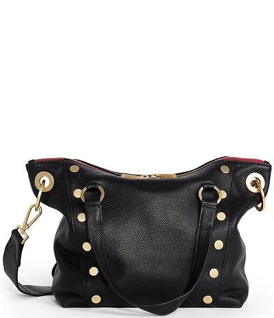 Hammitt Daniel Medium Leather Gold Studded Satchel Bag