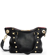 Hammitt Daniel Medium Leather Gold Studded Satchel Bag