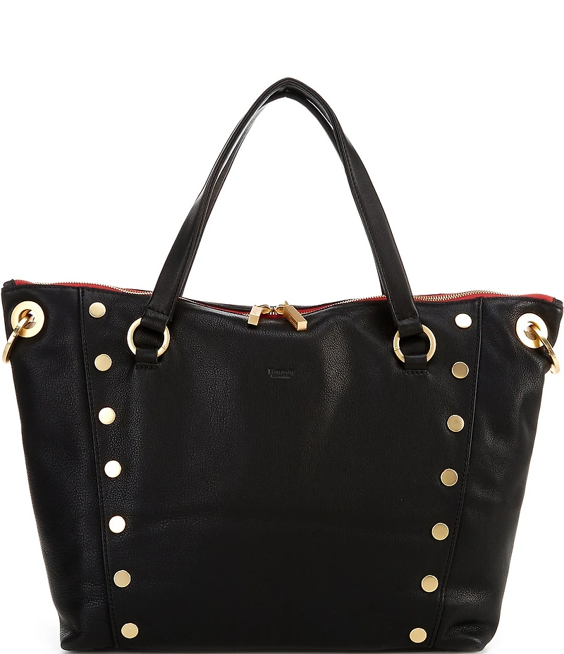 Hammitt Daniel Rivet Large Red Zipper Gold Studded Tote Bag