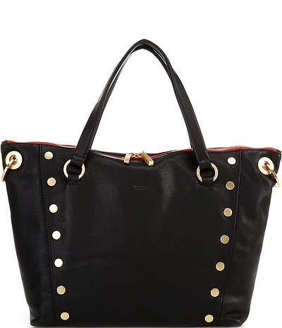 Hammitt Daniel Rivet Large Red Zipper Gold Studded Tote Bag
