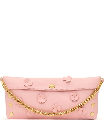 Hammitt Invitation Brushed Gold Floral Clutch