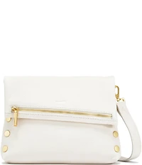 Hammitt Fold-Over VIP Leather Medium Gold Hardware Crossbody Bag