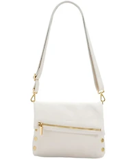 Hammitt Fold-Over VIP Leather Medium Gold Hardware Crossbody Bag