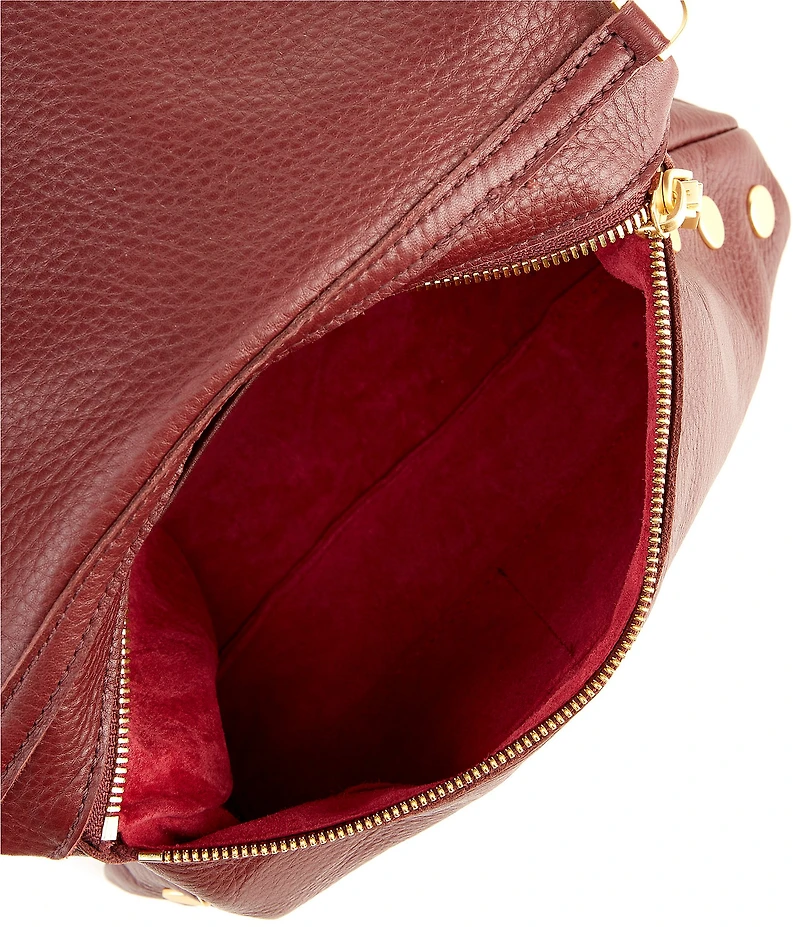 Hammitt Fold-Over VIP Leather Medium Gold Hardware Crossbody Bag