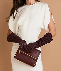 Hammitt Fold-Over VIP Leather Medium Gold Hardware Crossbody Bag