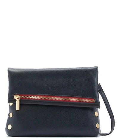Hammitt VIP Medium Fold Over Leather Gold Hardware Crossbody Bag