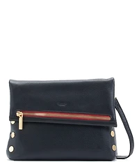 Hammitt Fold-Over VIP Leather Medium Gold Hardware Crossbody Bag