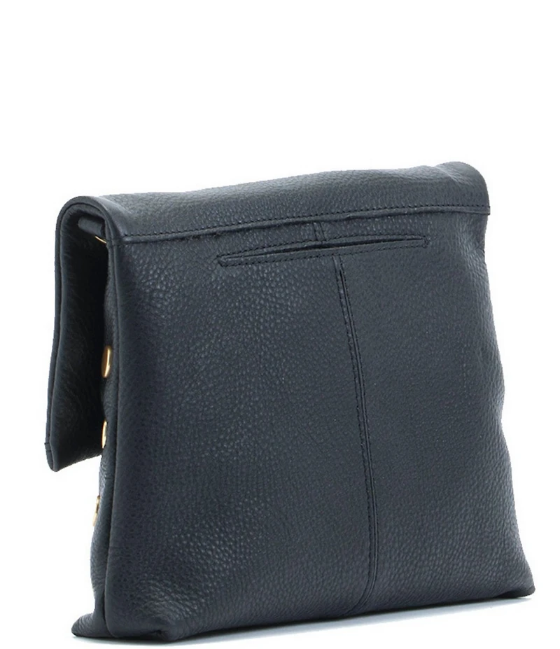 Hammitt Fold-Over VIP Leather Medium Gold Hardware Crossbody Bag