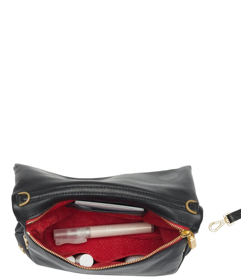 Hammitt Fold-Over VIP Leather Medium Gold Hardware Crossbody Bag