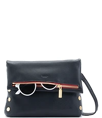 Hammitt Fold-Over VIP Leather Medium Gold Hardware Crossbody Bag