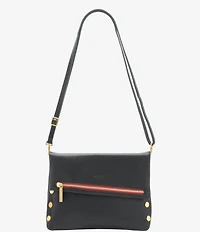 Hammitt Fold-Over VIP Leather Medium Gold Hardware Crossbody Bag