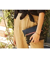 Hammitt Fold-Over VIP Leather Medium Gold Hardware Crossbody Bag