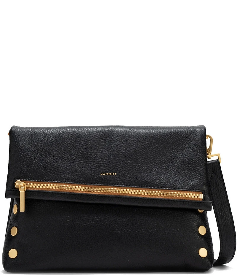 Hammitt VIP Fold-Over Leather Large Crossbody Bag