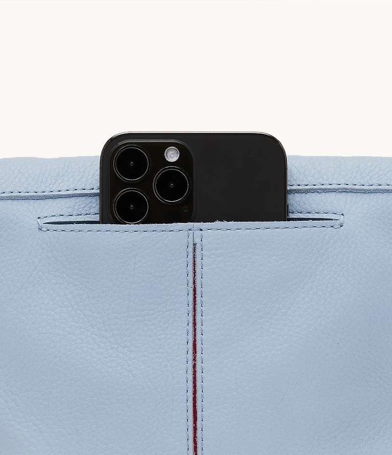 Hammitt Foldover VIP Medium Crossbody Hazy Blue