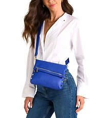 Hammitt VIP Foldover Medium Silver Stud Crossbody Bag