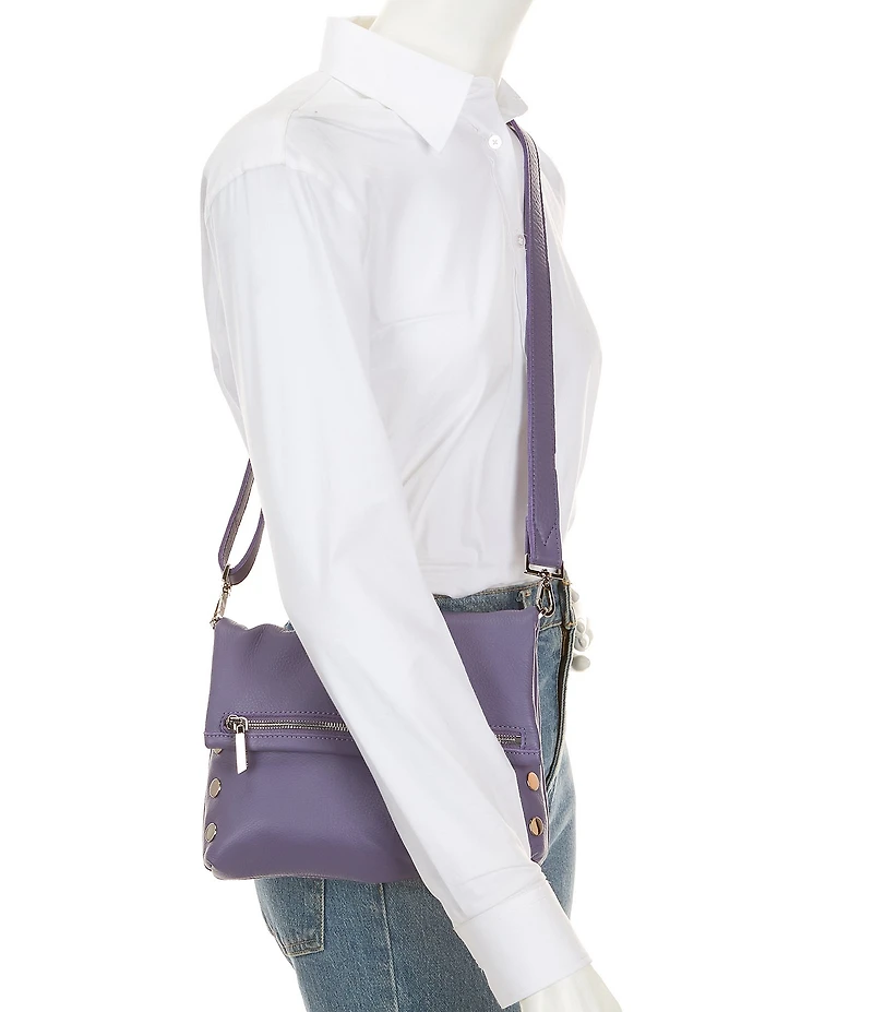 Hammitt VIP Foldover Medium Silver Stud Crossbody Bag