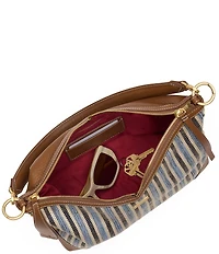 Hammitt Grace Cabana Blue Stripe Shoulder Bag