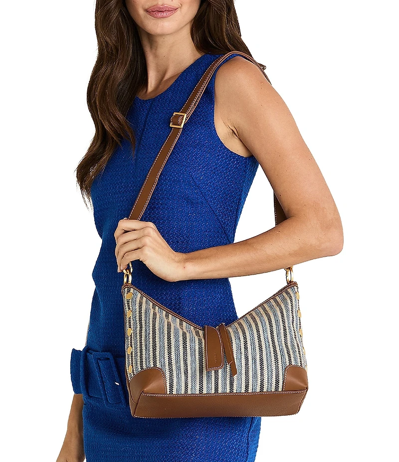 Hammitt Grace Cabana Blue Stripe Shoulder Bag