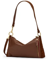 Hammitt Kyle Chocolate Suede/Aged Gold Shoulder Bag