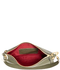 Hammitt Kyle Leather Brushed Gold Red Zip Shoulder Bag