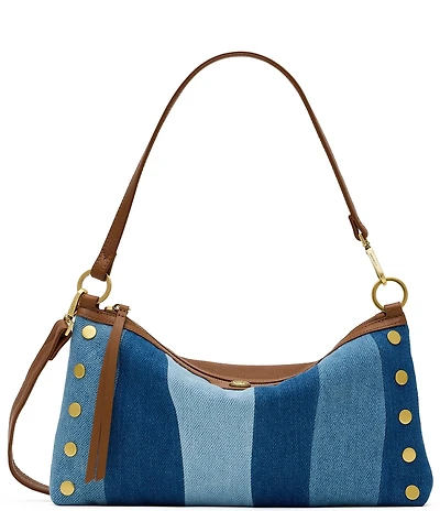 Hammitt Kyle Medium Denim Studded Shoulder Bag