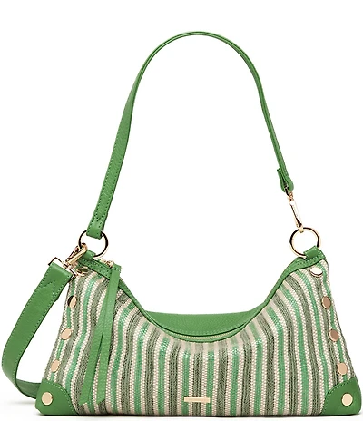 Hammitt Kyle Medium Pickle Stripe Jute Studded Shoulder Bag