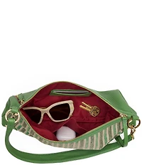 Hammitt Kyle Medium Pickle Stripe Jute Studded Shoulder Bag